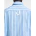 Жаккардовая рубашка с деловым логотипом цвет: Jacquard blue/white