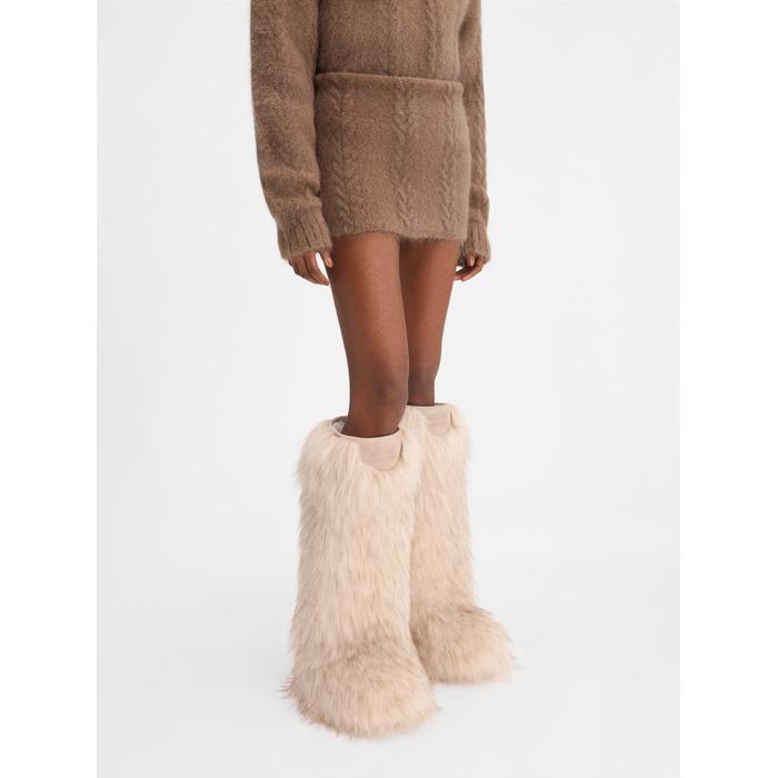 Мини-юбка из мохера цвет: Camel