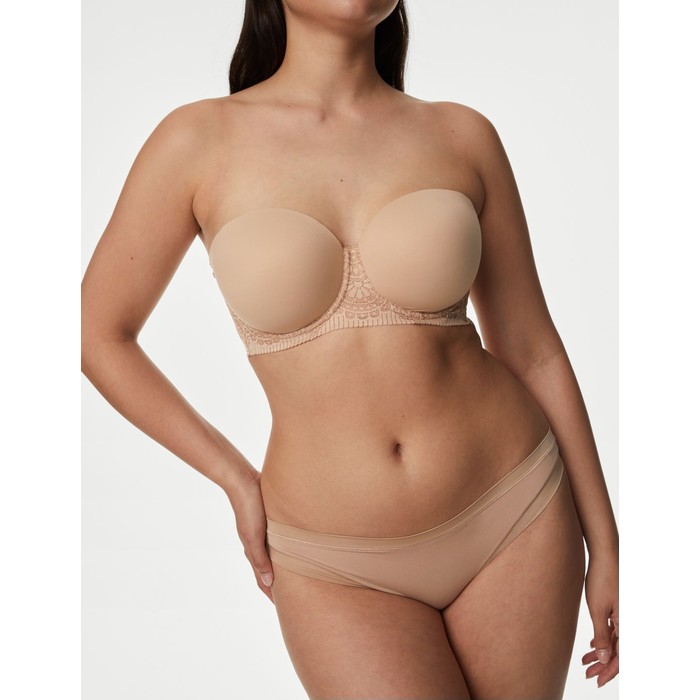 бюстгальтер без бретелек с кружевной отделкой body soft™