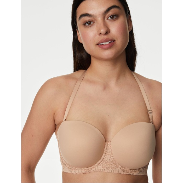 бюстгальтер без бретелек с кружевной отделкой body soft™