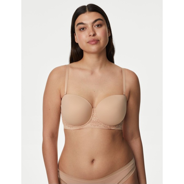 бюстгальтер без бретелек с кружевной отделкой body soft™