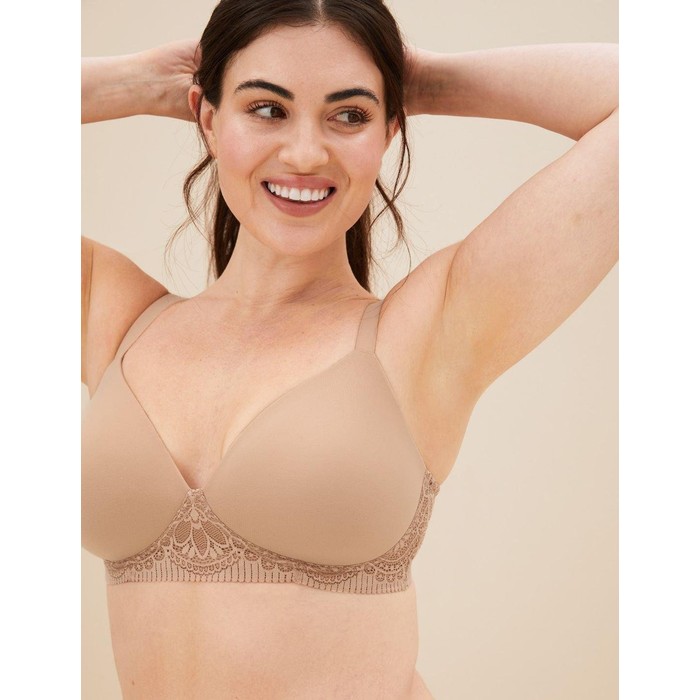 бюстгальтер без косточек с кружевной отделкой body soft™