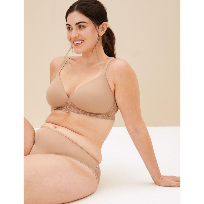 бюстгальтер без косточек с кружевной отделкой body soft™
