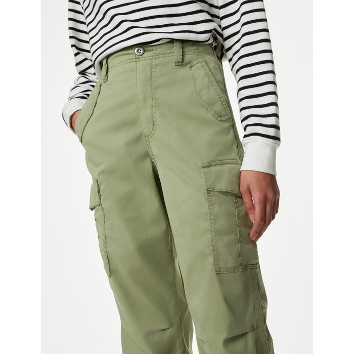 брюки-карго Lyocell™ Straight Leg Crop