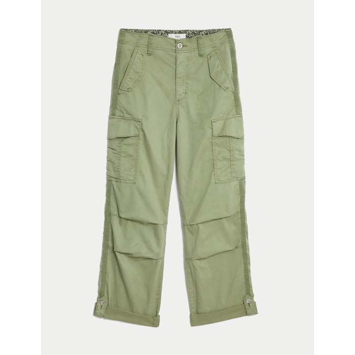 брюки-карго Lyocell™ Straight Leg Crop