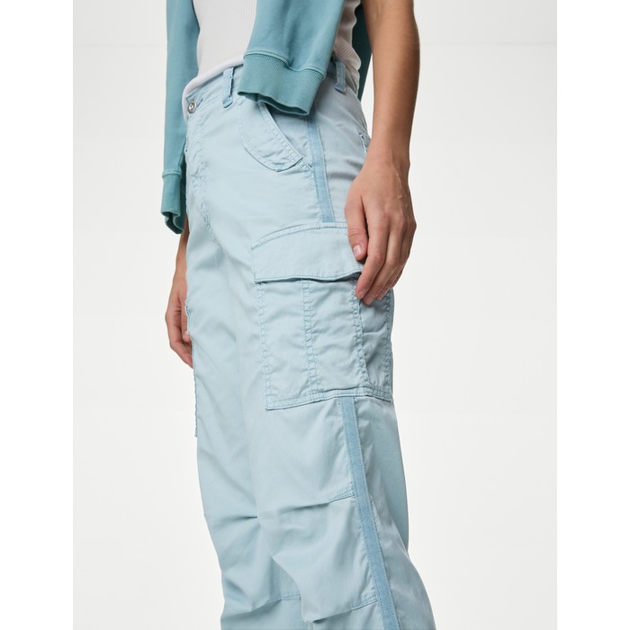 брюки-карго Lyocell™ Straight Leg Crop