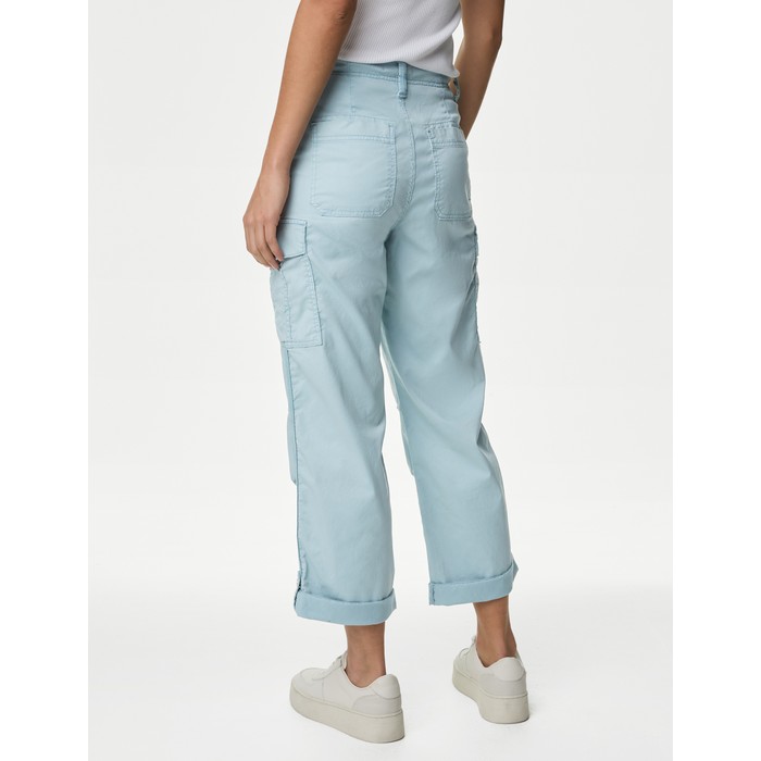 брюки-карго Lyocell™ Straight Leg Crop