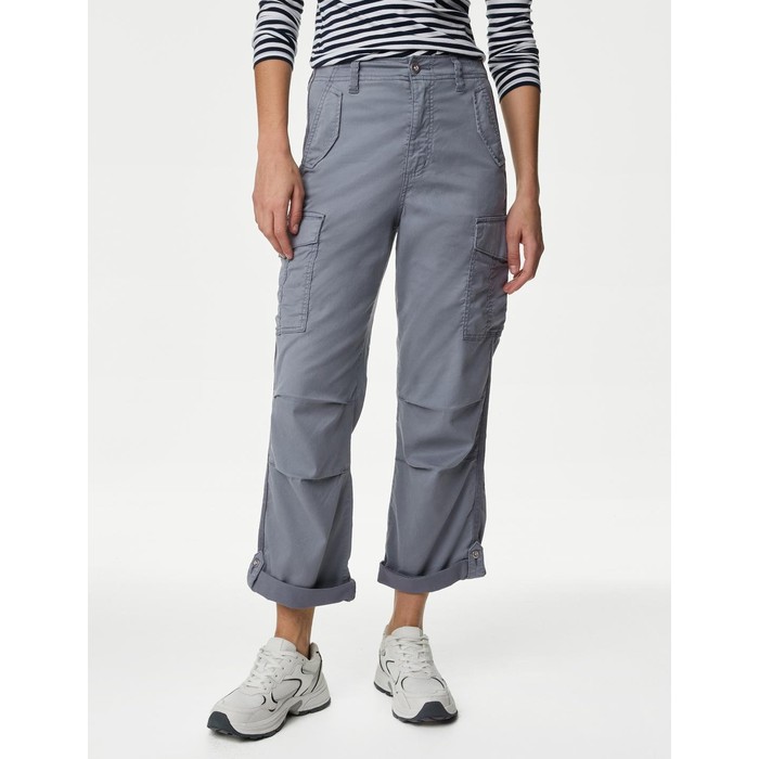 брюки-карго Lyocell™ Straight Leg Crop
