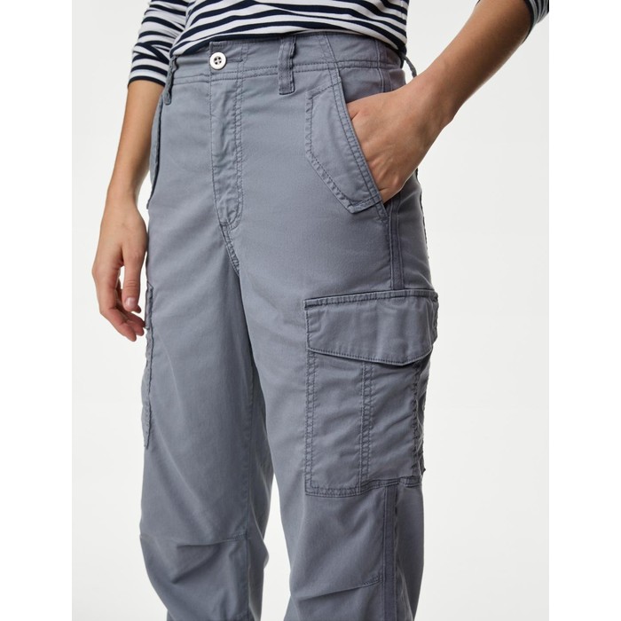 брюки-карго Lyocell™ Straight Leg Crop