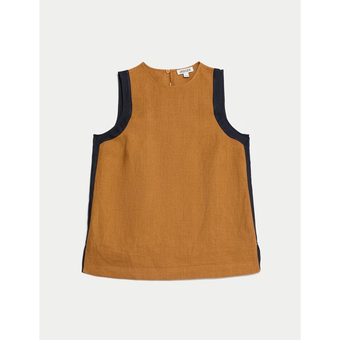 блузка из чистого льна Jaeger Regular Fit