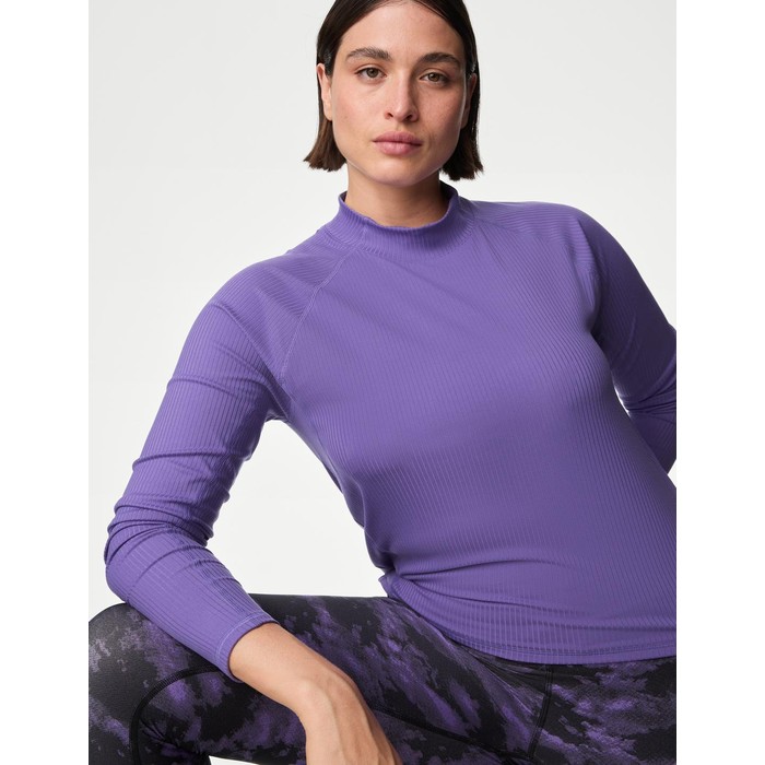 укороченный топ с длинным рукавом и фитилем Cool Comfort™