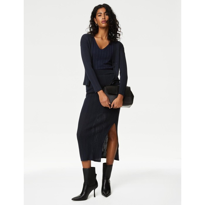 Мятые Вельветовые Брюки Regular Fit Midi Юбка