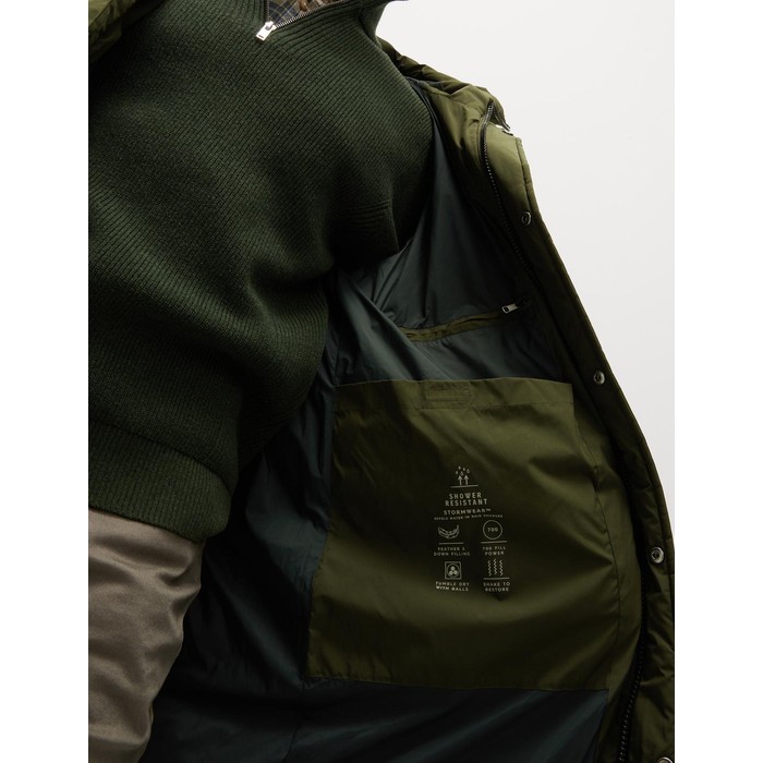 пуховое надувное пальто stormwear™ с капюшоном из перьев и пуха