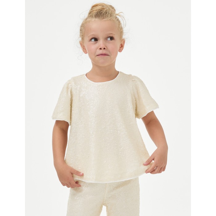 блузка с блестками (2-8 лет)