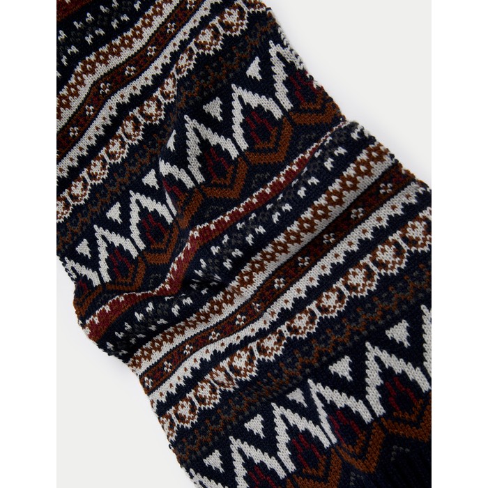 вязаный шарф Fair Isle