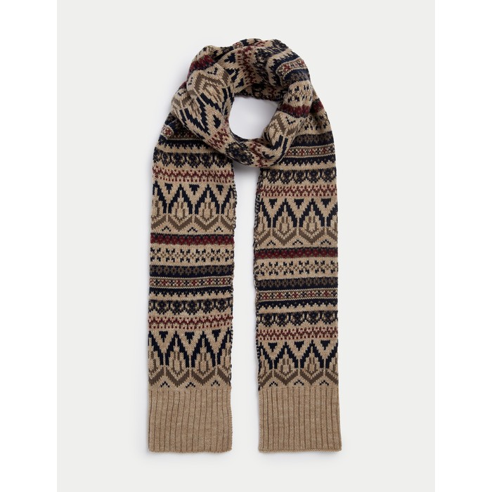 вязаный шарф Fair Isle