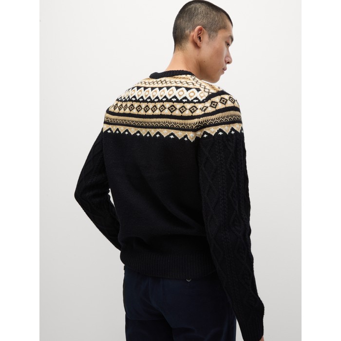 свитер с велосипедным воротником Fair Isle