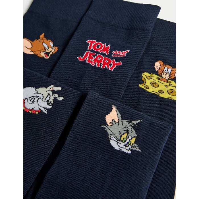 5 хлопчатобумажных носков на тему Tom & Jerry™
