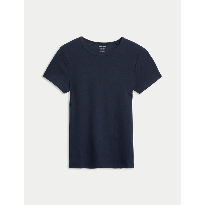 Футболка Slim Fit в рубчик из хлопка