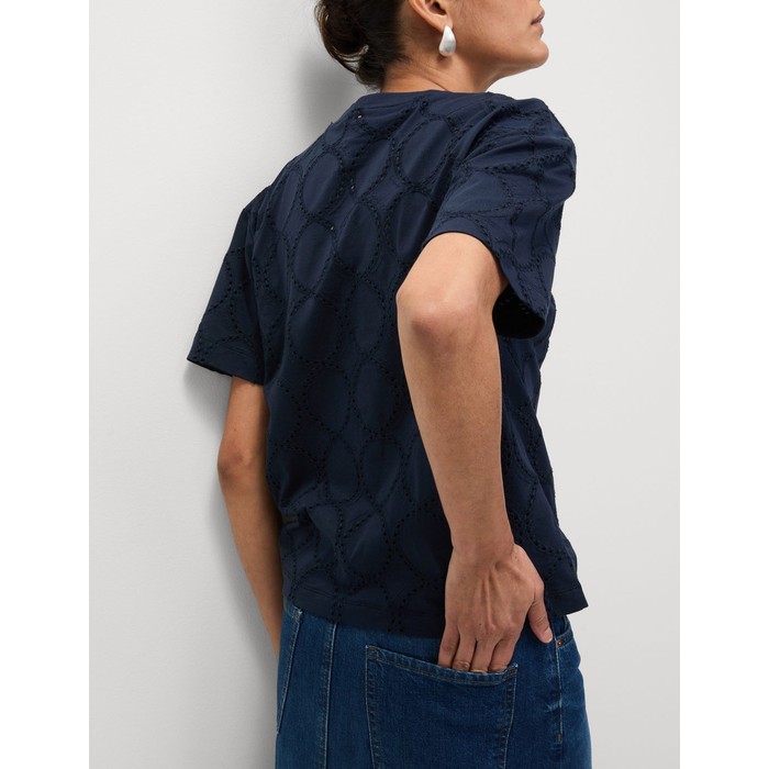 футболка Broderie из смесового хлопка