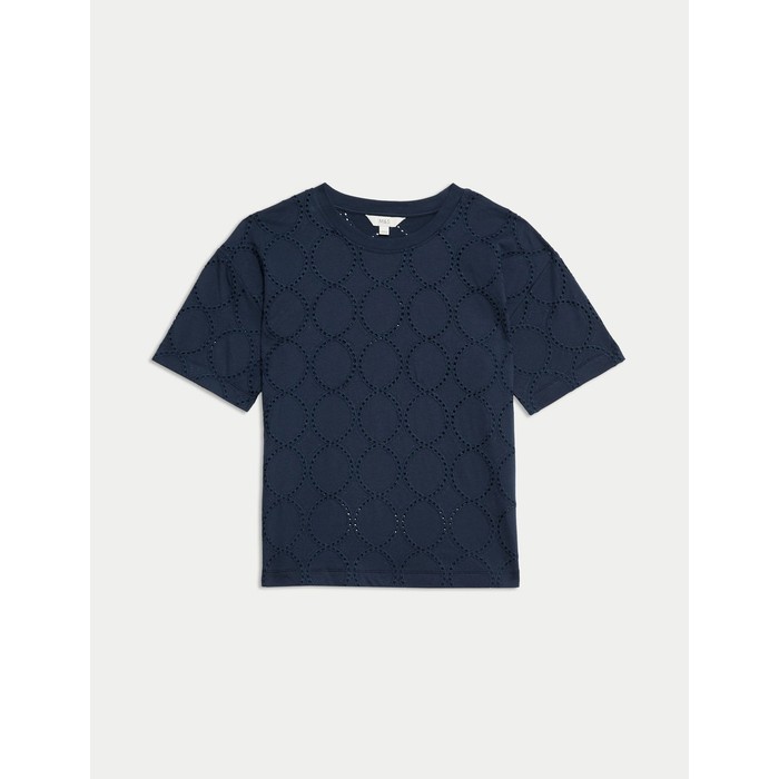 футболка Broderie из смесового хлопка