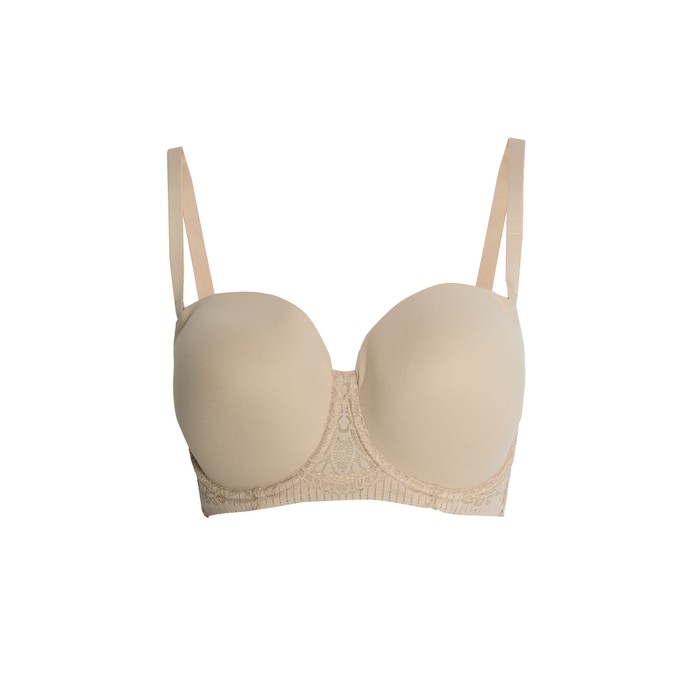 бюстгальтер без бретелек с кружевной отделкой body soft™