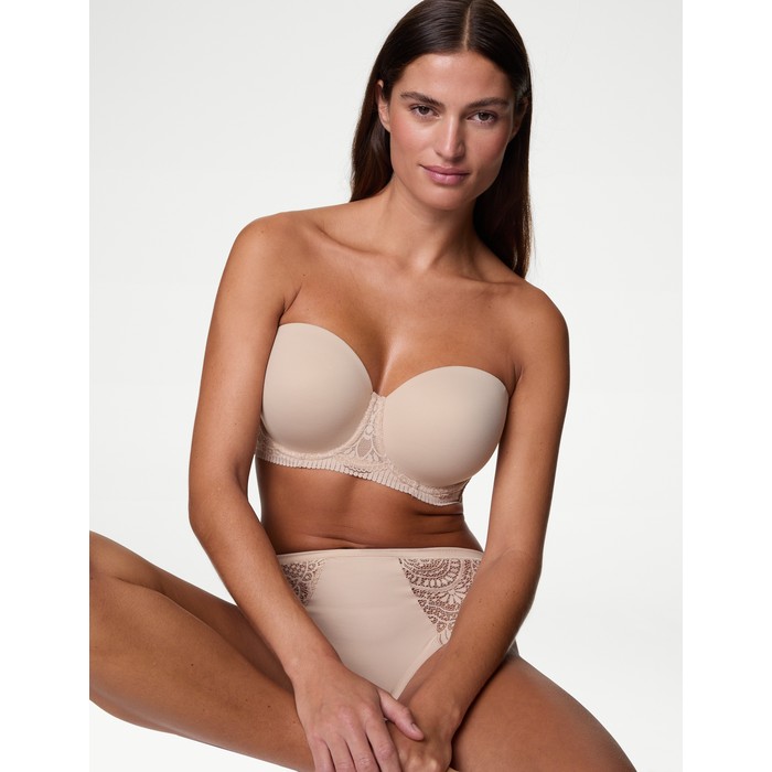 бюстгальтер без бретелек с кружевной отделкой body soft™