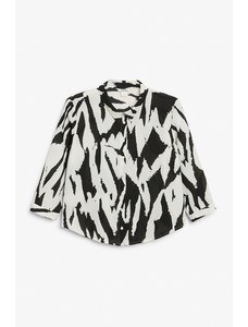 струящаяся абстрактная тигровая креповая блузка
