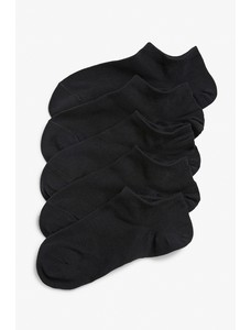 5 упаковок черных носков на щиколотках