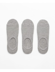 3 пары спортивных носков-невидимок из хлопчатобумажной смеси с высоким вырезом
