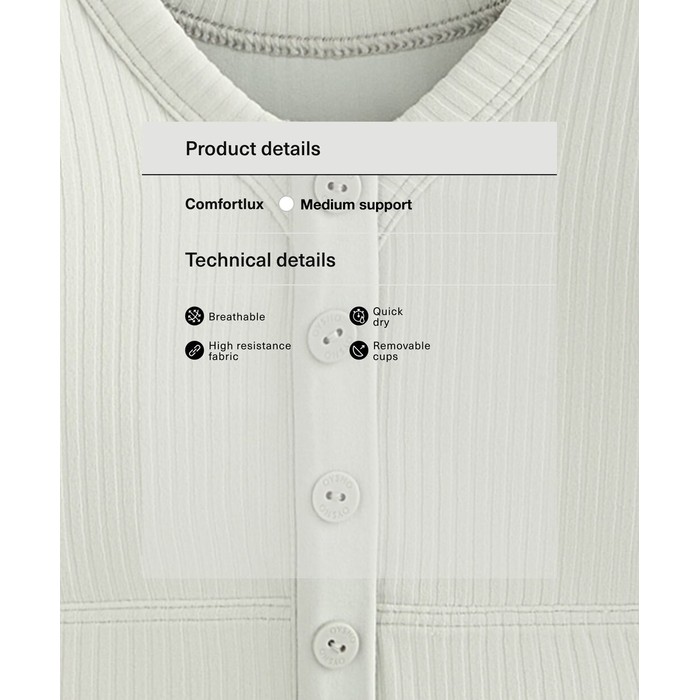 Топ Henley с открытой спиной Rib Comfortlux