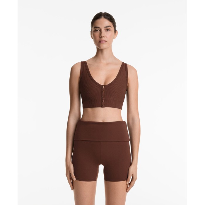 Топ Henley с открытой спиной Rib Comfortlux