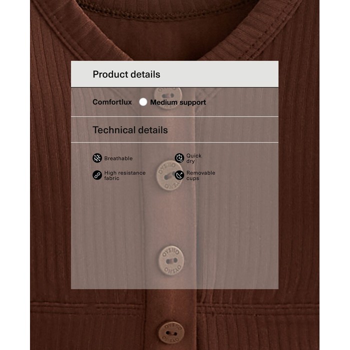 Топ Henley с открытой спиной Rib Comfortlux
