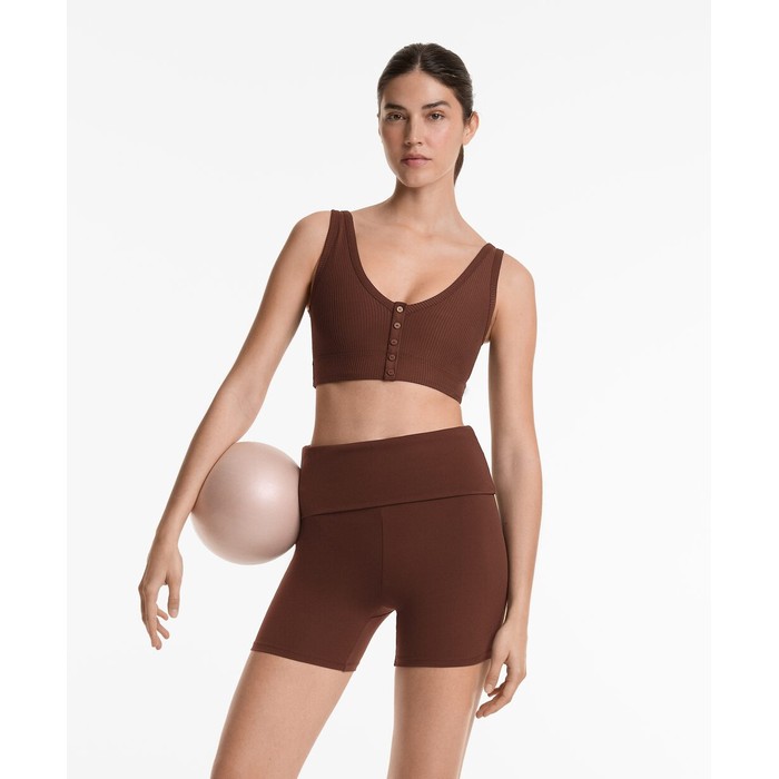 Топ Henley с открытой спиной Rib Comfortlux