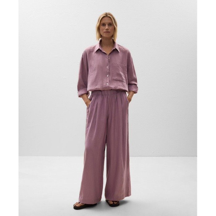 широкие брюки из 100%-го льна