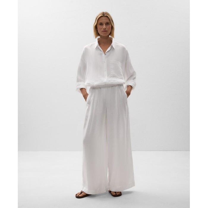 широкие брюки из 100%-го льна