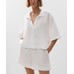 Рубашка Oversize с короткими рукавами из 100% льна