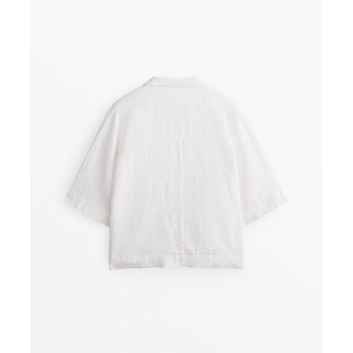 Рубашка Oversize с короткими рукавами из 100% льна