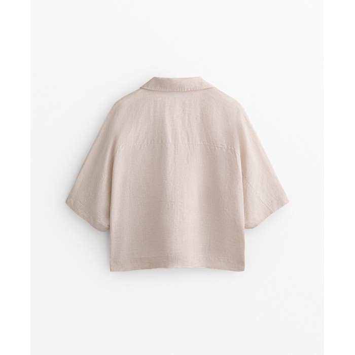 Рубашка Oversize с короткими рукавами из 100% льна