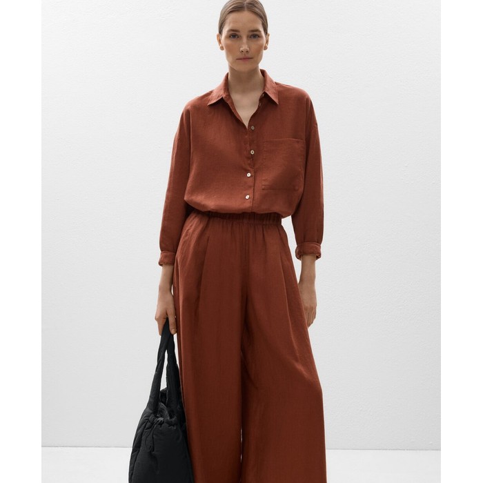 широкие брюки из 100%-го льна