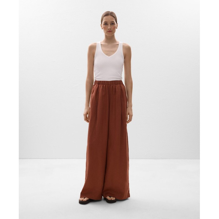 широкие брюки из 100%-го льна