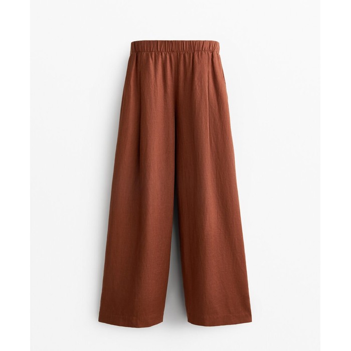 широкие брюки из 100%-го льна
