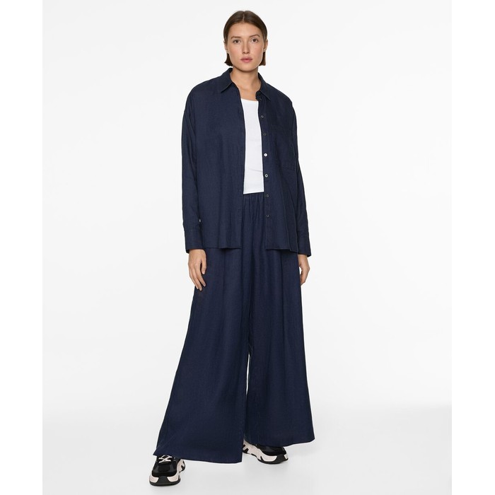 широкие брюки из 100%-го льна