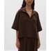 Рубашка Oversize с короткими рукавами из 100% льна