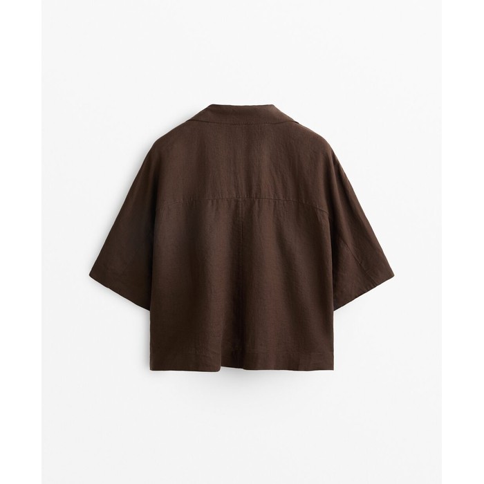 Рубашка Oversize с короткими рукавами из 100% льна