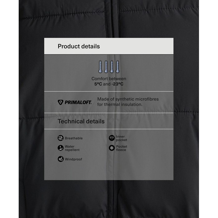 Водоотталкивающая миди-куртка с подкладкой PrimaLoft®