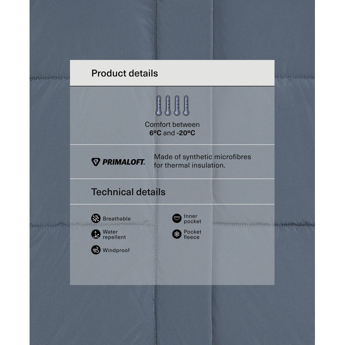 водоотталкивающая утепленная куртка primaloft®