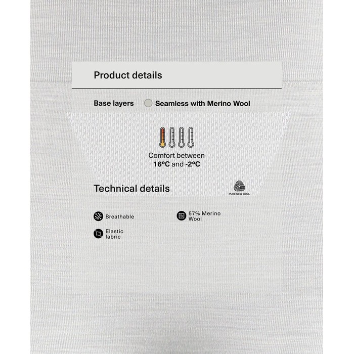 Бесшовные леггинсы из смеси мериносовой шерсти Performance base layers