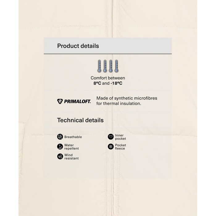 короткая водоотталкивающая утепленная куртка primaloft®