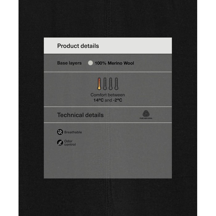 Леггинсы Performance base layers из 100% шерсти мериноса